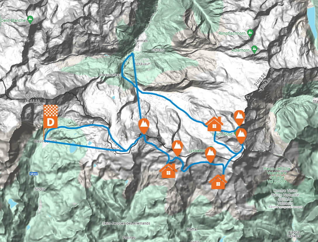 Carte 4000 du Mt Rose