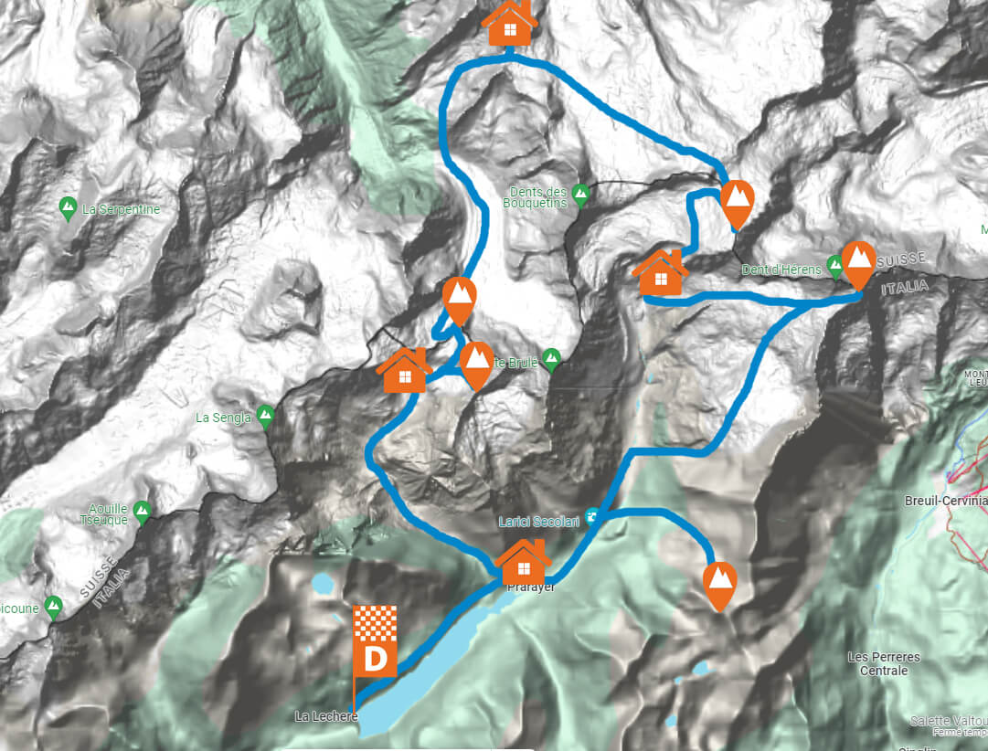Carte Tour de la Valpelline